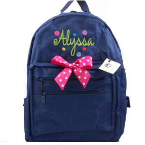 Personalized Backpack-with Bubble Gum Dots Personalized Backpack-with Bubble Gum Dots
