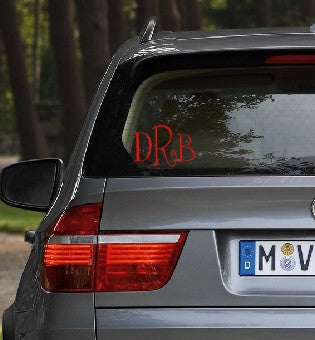 Monogrammed Decal Kiddo Font Monogrammed Decal Kiddo Font