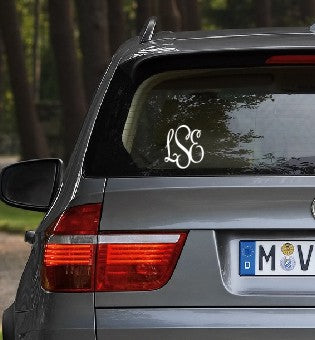 Monogrammed Decals-  French Script