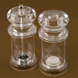 Monogrammed  Acrylic Salt and Pepper Shakers Monogrammed  Acrylic Salt and Pepper Shakers