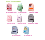 Medium Seersucker Personalized Backpack - Choose Color