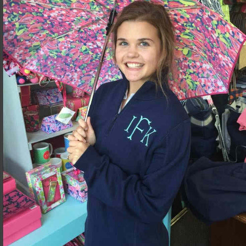 Monogrammed Ladies 1/4-Zip Pullover Sweatshirt Monogrammed Ladies 1/4-Zip Pullover Sweatshirt
