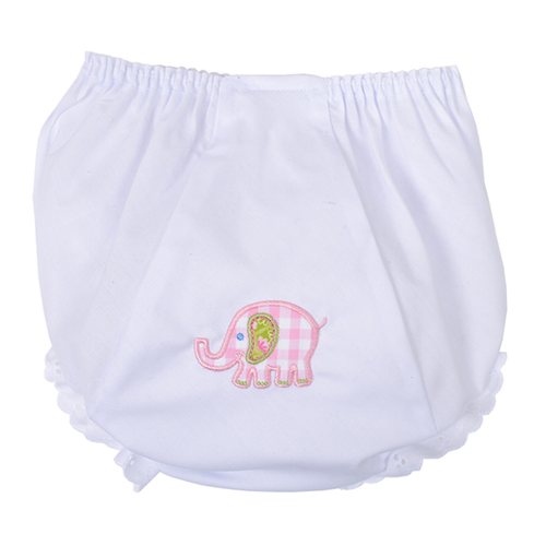 Personalized Pink Pastel Elephant Bloomers 3/6 Months Personalized Pink Pastel Elephant Bloomers 3/6 Months