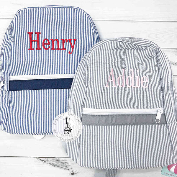 Toddler Preppy Seersucker Backpack