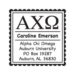 Alpha Chi Omega Self Inking Stamp Alpha Chi Omega Self Inking Stamp