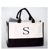 Vivera Tote Choose Color Black with Single Initial