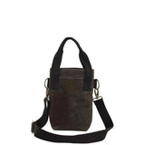 Waxed Canvas Double Wine Bottle Tote Choose Color Olive