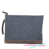 Lifestyle Waxed Canvas Zip File Folder Choose Color