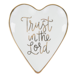 Trust In The Lord Gold Trinket Tray
