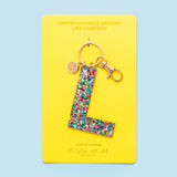 Keychains - Letters A-Z - Colorful Confetti - Each