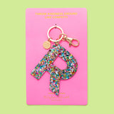 Keychains - Letters A-Z - Colorful Confetti - Each