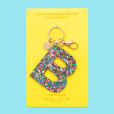 Keychains - Letters A-Z - Colorful Confetti - Each