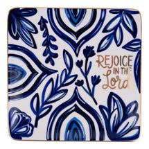 Rejoice In The Lord Blue Trinket Tray