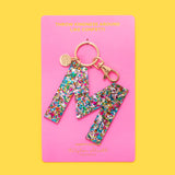 Keychains - Letters A-Z - Colorful Confetti - Each