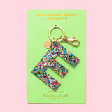 Keychains - Letters A-Z - Colorful Confetti - Each