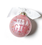 It's A Girl Glass Personalized Ornament Coton Colors