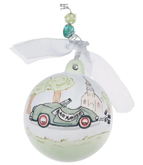 Just engaged discount ornament personalized