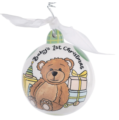Bear Baby First Christmas Personalized Ornament
