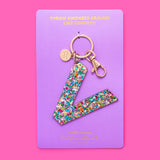 Keychains - Letters A-Z - Colorful Confetti - Each