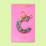 Keychains - Letters A-Z - Colorful Confetti - Each