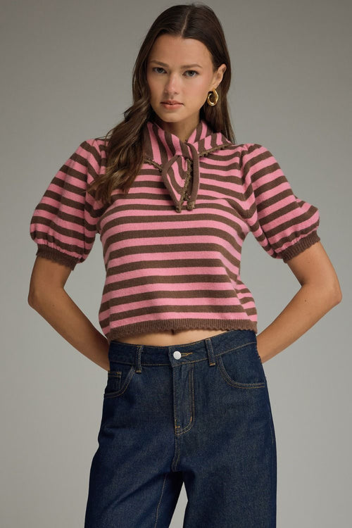 Sadie Bow Stripe Sweater