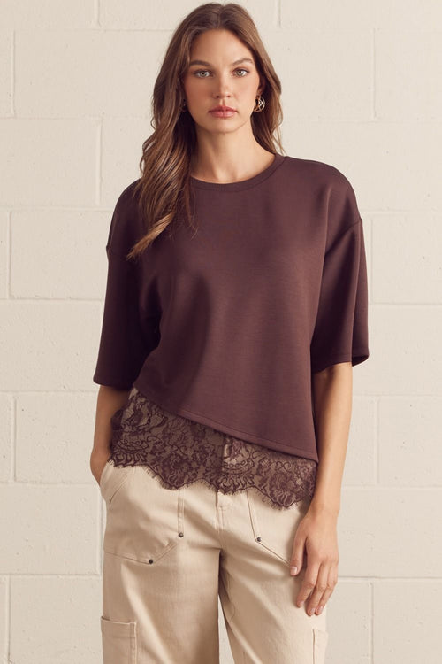 Brielle Lace Hem Top