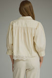 Grace Button Front Lace Blouse