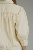 Grace Button Front Lace Blouse