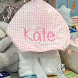 Personalized Hooded Towels Seersucker