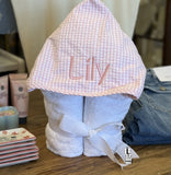 Personalized Hooded Towels Seersucker