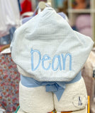 Personalized Hooded Towels Seersucker