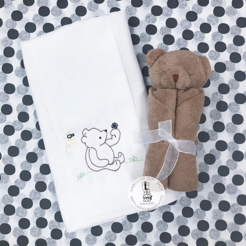Bear Personalized Baby Lovie Gift Set