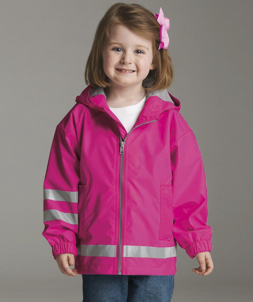 children's rain gear Monogram Childrens Rain Jacket Preppy Monogrammed Gifts