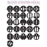 Block Font Center Hole Font
