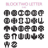 Block Font Two Initials