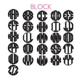 Block Font Three Letter Monogram