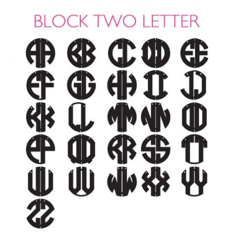 Block Monogram Font