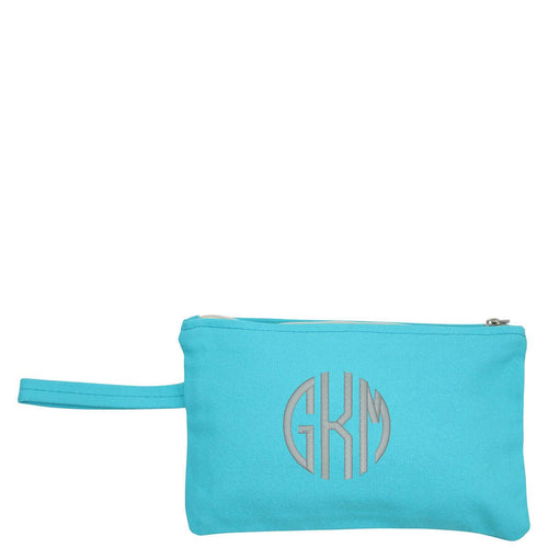 Clutch Turquoise with Monogram