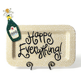 Gold Small Dot Happy Everything Platter with Attachment