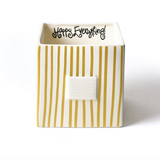 Gold Stripe Mini Nesting Cube Front