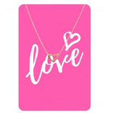 Love Always Necklace Card Two Styles Gold Heart
