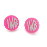 Hartford Acrylic Post Earrings Hot Pink Lifestyle