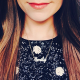 Lauren Nameplate Necklace Mirrored Gold