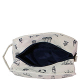  Interior View Lined Travel Kit Nautical Navy