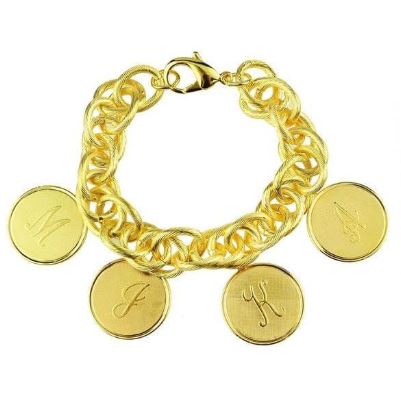 Preston Family Four Medium Charms Gold Bracelet