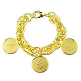 Preston Family Three Medium Charms Gold Bracelet