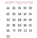 Script Rub Two Letter Monogram Font