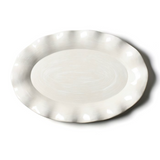Signature White Ruffle Oval Platter