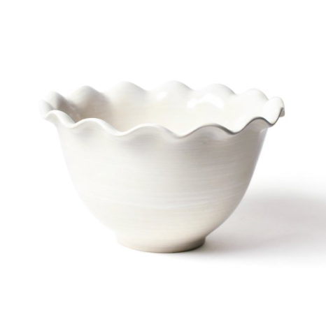 Signature White Ruffle 9inch Bowl