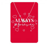 Love Always Necklace Card Two Styles Silver Infinity Symbol